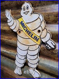 Vintage Michelin Sign Old Cast Iron 14 Automobile Car Parts Tires Manufacturer