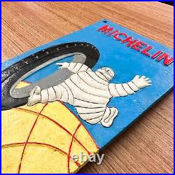 Vintage Michelin Tire Man Cast Iron Advertising Display Sign