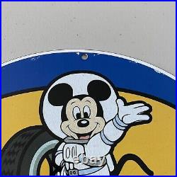 Vintage Michelin Tire Porcelain Sign Gas Oil Auto Repair Service Shop Pump Plate