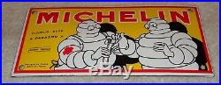 Vintage Michelin Tires Bibendum Man First Aid Porcelain Metal Gasoline Oil Sign
