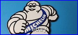 Vintage Michelin Tires Bibendum Sign Gas Pump Automobile Tires Service Sign