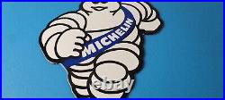 Vintage Michelin Tires Bibendum Sign Gas Pump Automobile Tires Service Sign