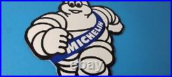 Vintage Michelin Tires Bibendum Sign Gas Pump Automobile Tires Service Sign