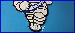 Vintage Michelin Tires Bibendum Sign Gas Pump Automobile Tires Service Sign