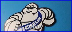 Vintage Michelin Tires Bibendum Sign Gas Pump Automobile Tires Service Sign