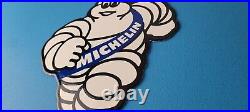 Vintage Michelin Tires Bibendum Sign Gas Pump Automobile Tires Service Sign