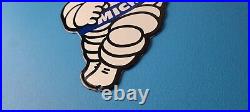 Vintage Michelin Tires Bibendum Sign Gas Pump Automobile Tires Service Sign