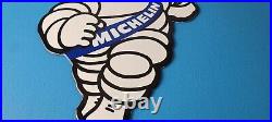 Vintage Michelin Tires Bibendum Sign Gas Pump Automobile Tires Service Sign