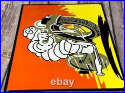 Vintage Michelin Tires Bibendum Tire Man Motorcycle 12 Metal Gasoline Oil Sign