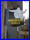 Vintage-Michelin-Tires-Porcelain-Enamel-Flange-Gas-Oil-Sign-Double-Sided-01-gnb