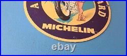 Vintage Michelin Tires Porcelain Gas 10 Motorcycle Service Store Pump Signs