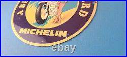 Vintage Michelin Tires Porcelain Gas 10 Motorcycle Service Store Pump Signs