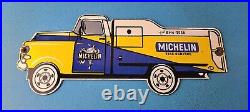 Vintage Michelin Tires Porcelain Gas Auto Truck Service Store Pump Signs