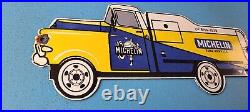 Vintage Michelin Tires Porcelain Gas Auto Truck Service Store Pump Signs