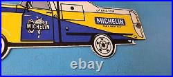 Vintage Michelin Tires Porcelain Gas Auto Truck Service Store Pump Signs