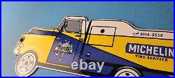 Vintage Michelin Tires Porcelain Gas Auto Truck Service Store Pump Signs