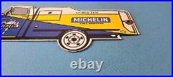 Vintage Michelin Tires Porcelain Gas Auto Truck Service Store Pump Signs