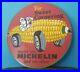 Vintage-Michelin-Tires-Porcelain-Gas-Bibendum-Service-Auto-Sweet-Cornering-Sign-01-gww