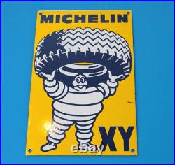 Vintage Michelin Tires Porcelain Gas Motor Oil Service Station Sign