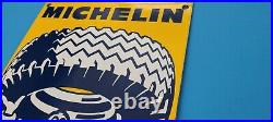 Vintage Michelin Tires Porcelain Gas Motor Oil Service Station Sign