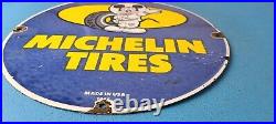 Vintage Michelin Tires Porcelain Gasoline Pump Plate Mickey Mouse Sign