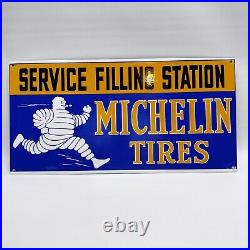 Vintage Michelin Tires Service Station Porcelain Sign Gasoline Motor Oil