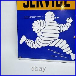 Vintage Michelin Tires Service Station Porcelain Sign Gasoline Motor Oil