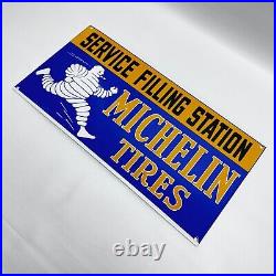 Vintage Michelin Tires Service Station Porcelain Sign Gasoline Motor Oil