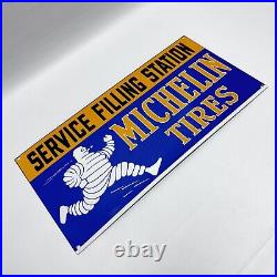 Vintage Michelin Tires Service Station Porcelain Sign Gasoline Motor Oil