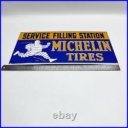 Vintage Michelin Tires Service Station Porcelain Sign Gasoline Motor Oil