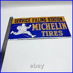 Vintage Michelin Tires Service Station Porcelain Sign Gasoline Motor Oil