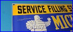 Vintage Michelin Tires Sign Gas Auto Pump Plate Sign Motorcycle Service Sign