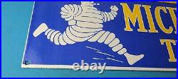 Vintage Michelin Tires Sign Gas Auto Pump Plate Sign Motorcycle Service Sign