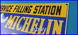 Vintage Michelin Tires Sign Gas Auto Pump Plate Sign Motorcycle Service Sign