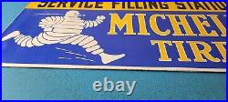 Vintage Michelin Tires Sign Gas Auto Pump Plate Sign Motorcycle Service Sign