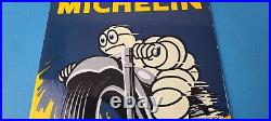 Vintage Michelin Tires Sign Gas Oil Pump Plate Garage Motorcycle Service Sign