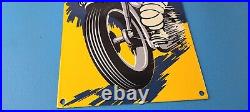 Vintage Michelin Tires Sign Gas Oil Pump Plate Garage Motorcycle Service Sign