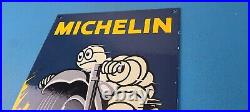 Vintage Michelin Tires Sign Gas Oil Pump Plate Garage Motorcycle Service Sign