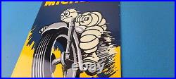 Vintage Michelin Tires Sign Gas Oil Pump Plate Garage Motorcycle Service Sign