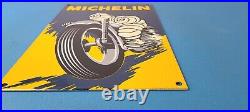 Vintage Michelin Tires Sign Gas Oil Pump Plate Garage Motorcycle Service Sign