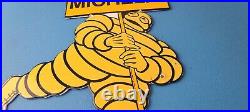 Vintage Michelin Tires Sign Gas Oil Pump Plate Garage Motorcycle Service Sign