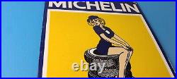 Vintage Michelin Tires Sign Gas Oil Pump Plate Sign Chevron Service Sign