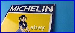 Vintage Michelin Tires Sign Gas Oil Pump Plate Sign Chevron Service Sign