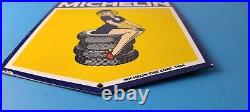 Vintage Michelin Tires Sign Gas Oil Pump Plate Sign Chevron Service Sign