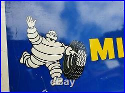 Vintage Michelin Tyre Sign Garage Advertising Automobilia Motoring Car Cycle