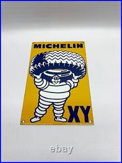 Vintage Michelin XY Heavy Duty Tires Porcelain Sign Pump Service Station