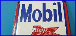 Vintage Mobil Mobilgas Tires Pegasus Porcelain Service Station Gasoline Oil Sign