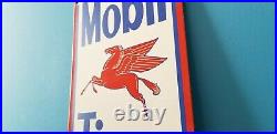 Vintage Mobil Mobilgas Tires Pegasus Porcelain Service Station Gasoline Oil Sign