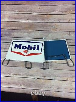 Vintage Mobil Pegasus Metal Tire Display Rack Stand Sign