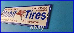 Vintage Mobil Porcelain Sign Car Wash Porcelain Pegasus Pump Tires Sign